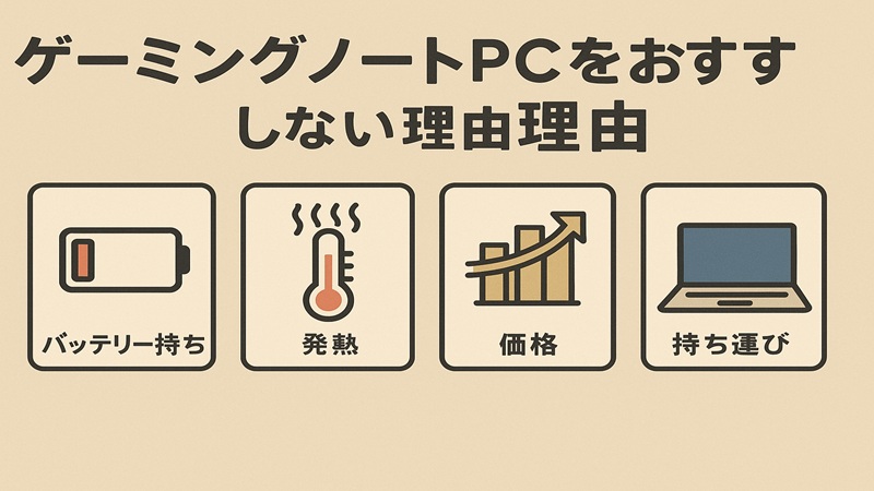 ゲーミングノートpcをおすすめしない理由