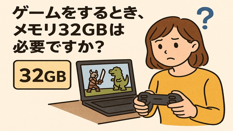 ゲームをするとき、メモリ32GBは必要ですか？