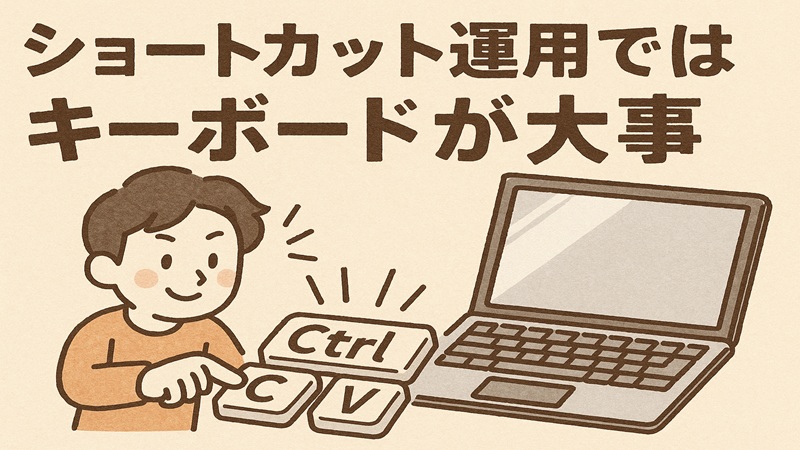 ショートカット運用ではキーボードが大事