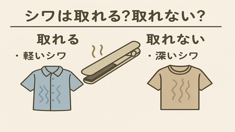 シワは取れる取れない