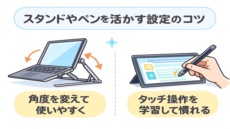 スタンドやペンを活かす設定のコツ