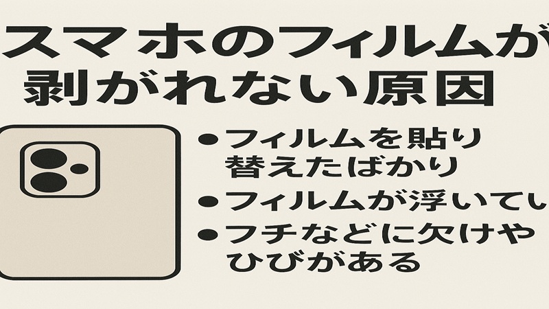 スマホのフィルムが剥がれない原因
