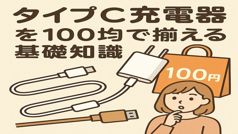 タイプc充電器を100均で揃える基礎知識