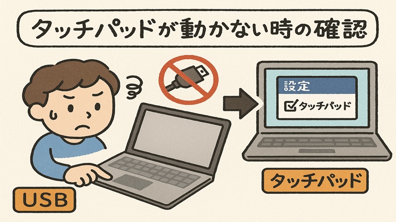 タッチパッドが動かない時の確認