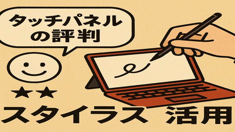 タッチパネルの評判とスタイラス活用