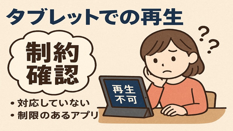 タブレットでの再生で制約確認