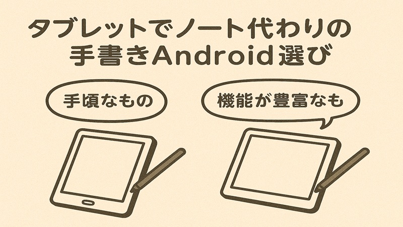 タブレットでノート代わりの手書きAndroid選び