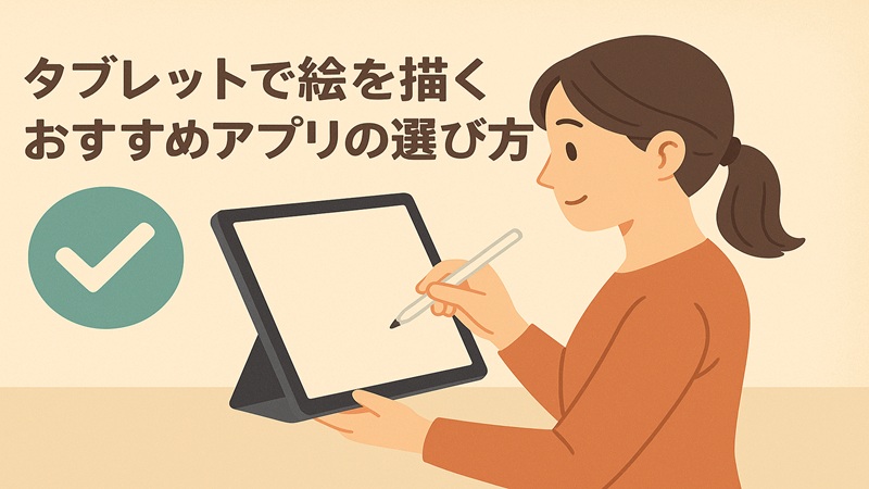 タブレットで絵を描くおすすめアプリの選び方