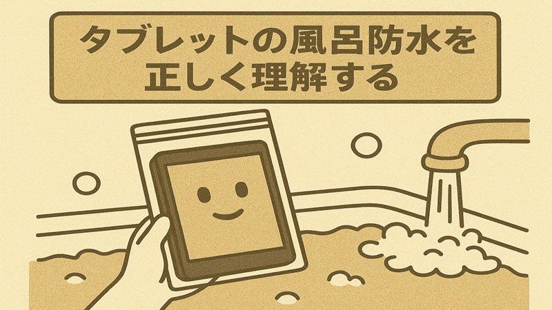 タブレットの風呂防水を正しく理解する