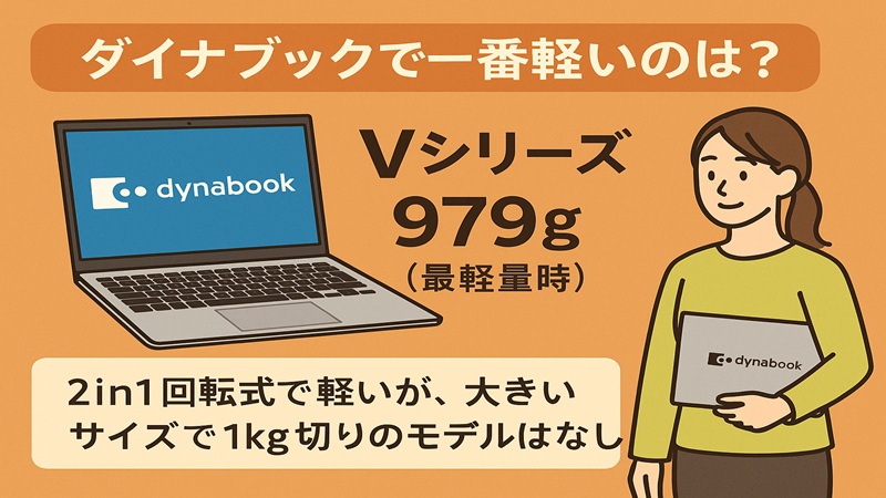 ダイナブックで一番軽いのは