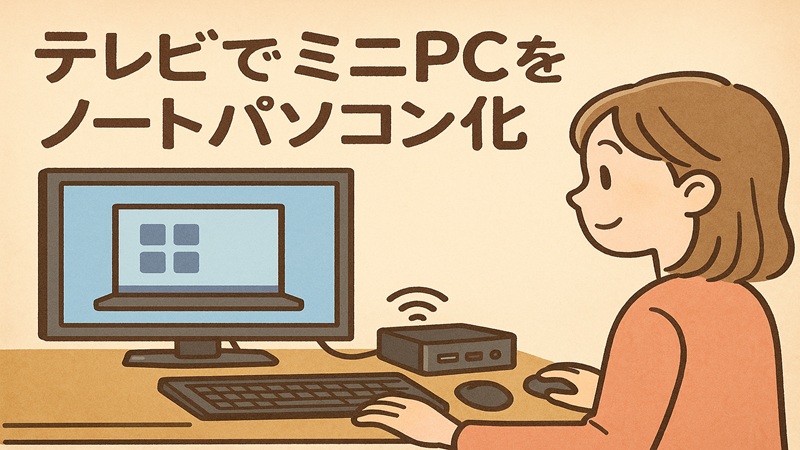テレビでミニPCをノートパソコン化