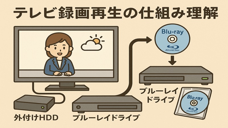 テレビ録画再生の仕組み理解