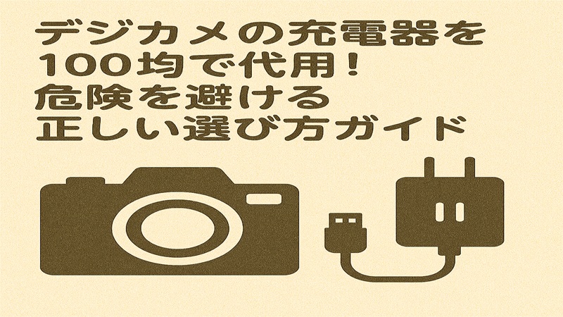 デジカメの充電器を100均で代用！危険を避ける正しい選び方ガイド