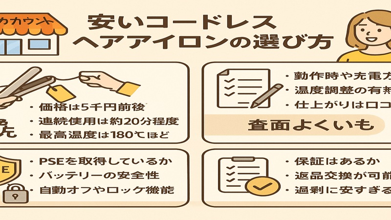 ドンキで安いコードレスヘアアイロンの選び方