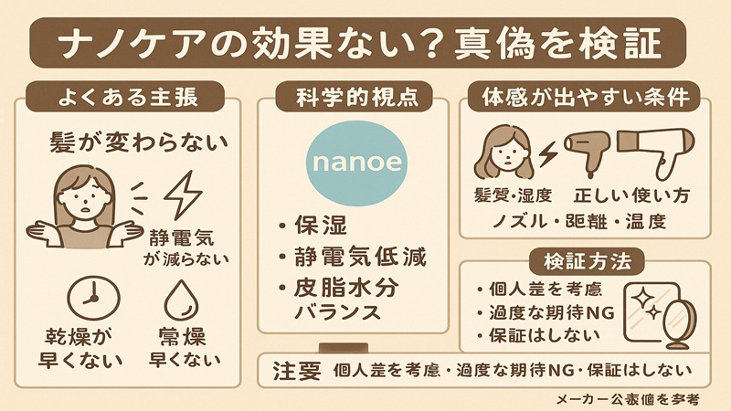ナノケアの効果ないの真偽を検証