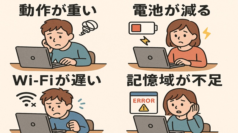 ノートPC利用者が直面する悩み