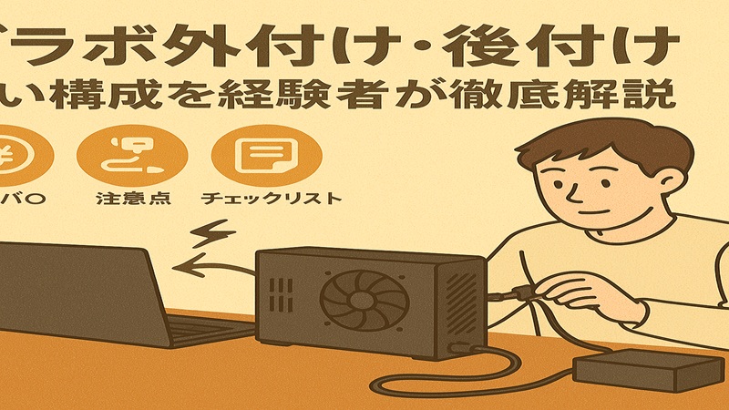 ノートpcにグラボを外付け・後付け。 安い構成を経験者が徹底解説