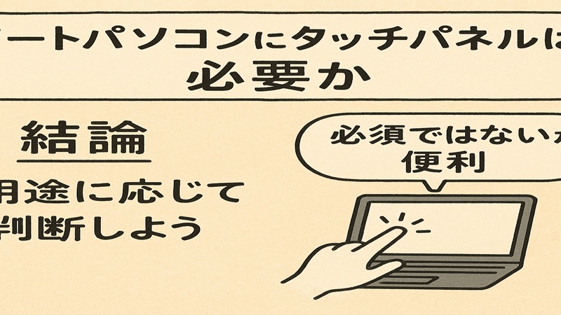 ノートパソコンにタッチパネルは必要か結論