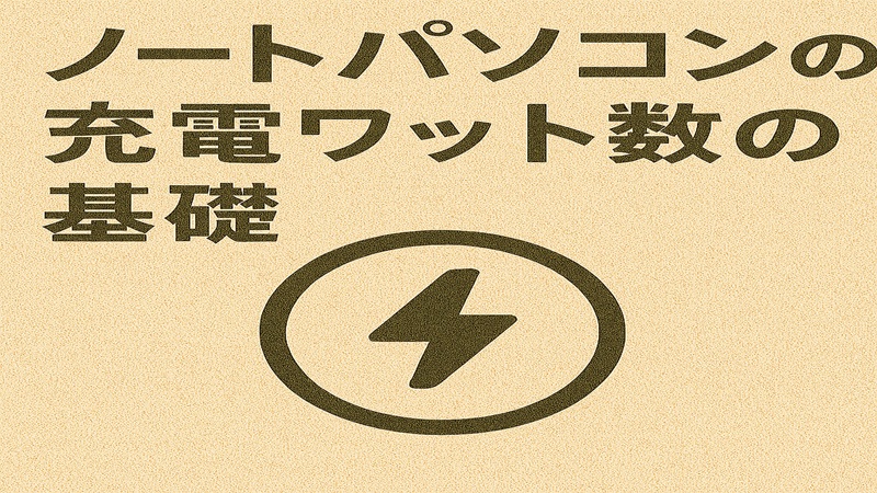 ノートパソコンの充電ワット数の基礎