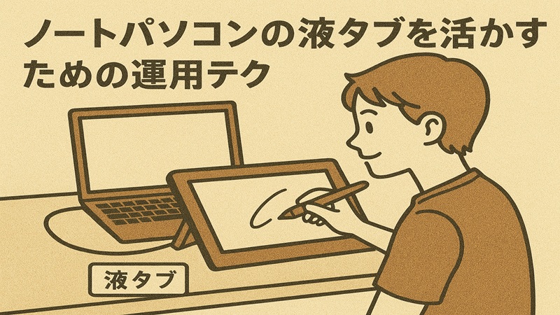 ノートパソコンの液タブを活かすための運用テク