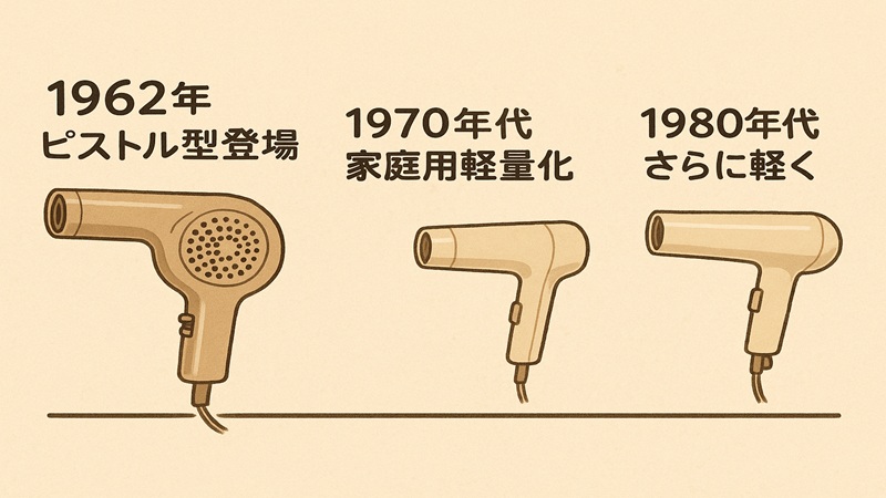 ピストル型1962と軽量化