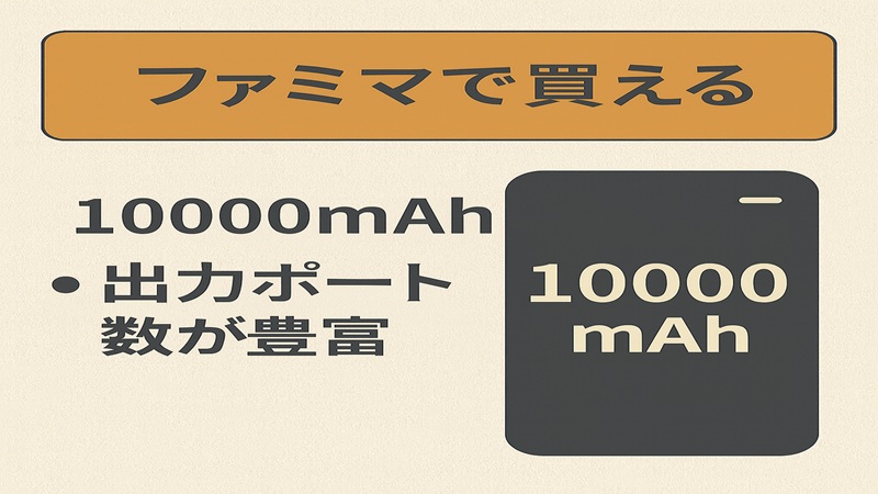 ファミマで買える充電器
