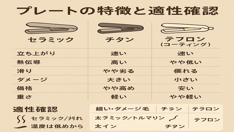 プレートの特徴と適性確認