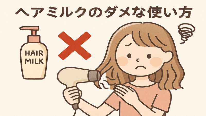 ヘアミルクのだめな使い方