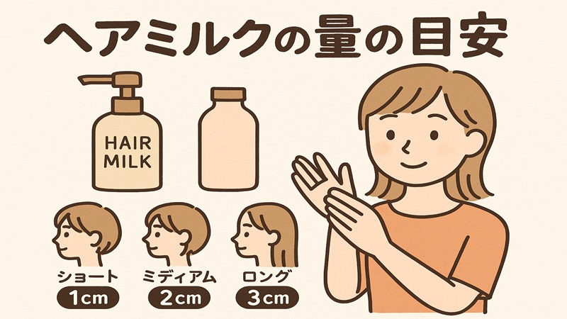 ヘアミルクの量の目安