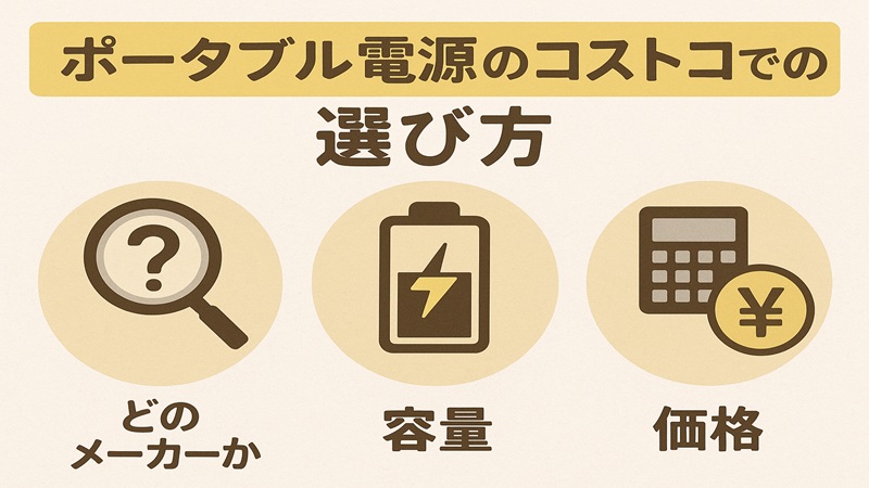 ポータブル電源のコストコでの選び方