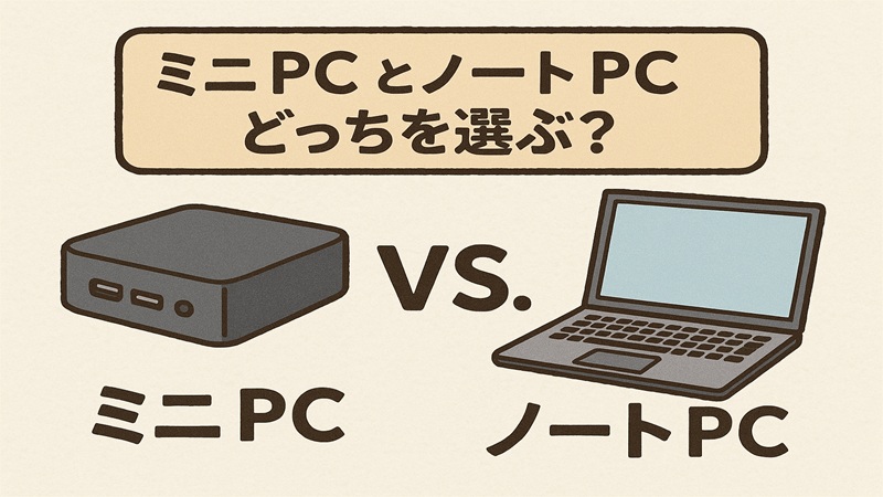ミニPCとノートPCどっちを選ぶ