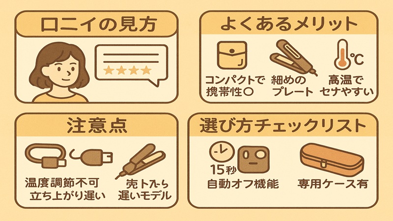 ミニヘアアイロン口コミと評判