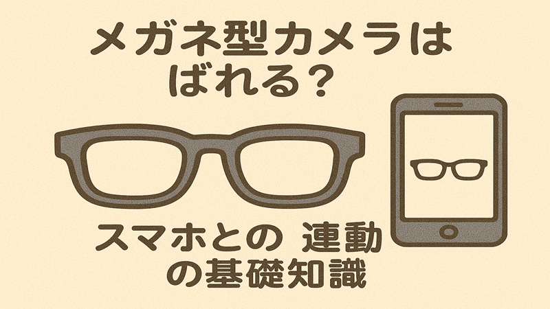 メガネ型カメラはばれる？スマホとの連動の基礎知識