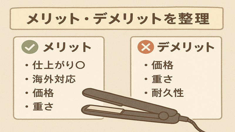 メリットデメリットを整理