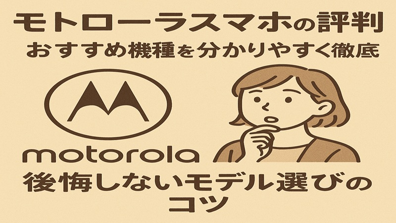 モトローラスマホの評判とおすすめ機種を分かりやすく徹底解説