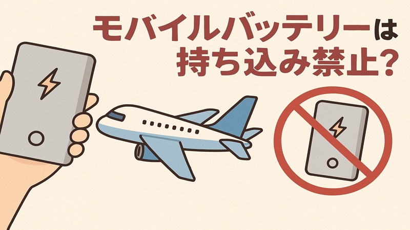 モバイルバッテリーは持ち込み禁止？