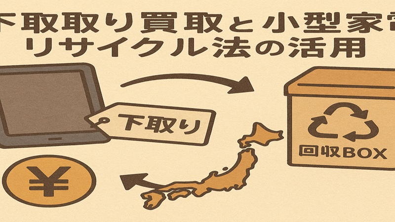 下取り買取と小型家電リサイクル法の活用