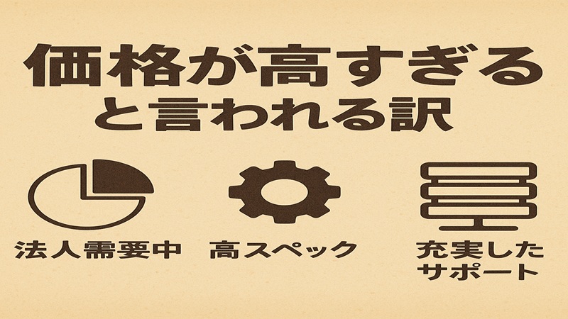 価格が高すぎると言われる訳