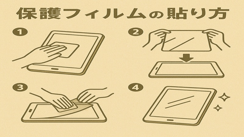 保護フィルムの貼り方は？