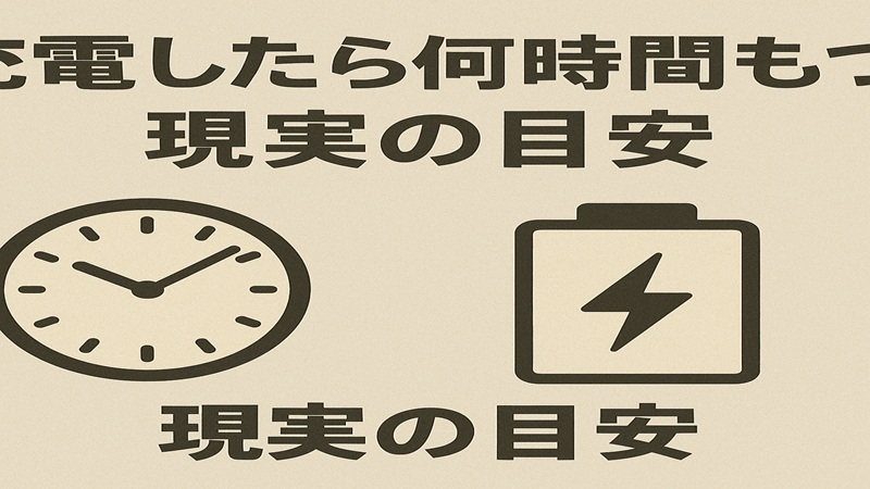 充電したら何時間もつか現実の目安