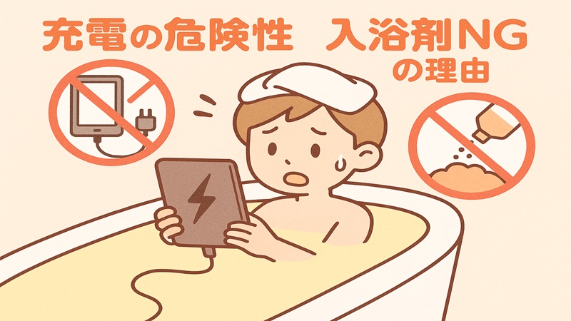 充電の危険性と入浴剤NGの理由