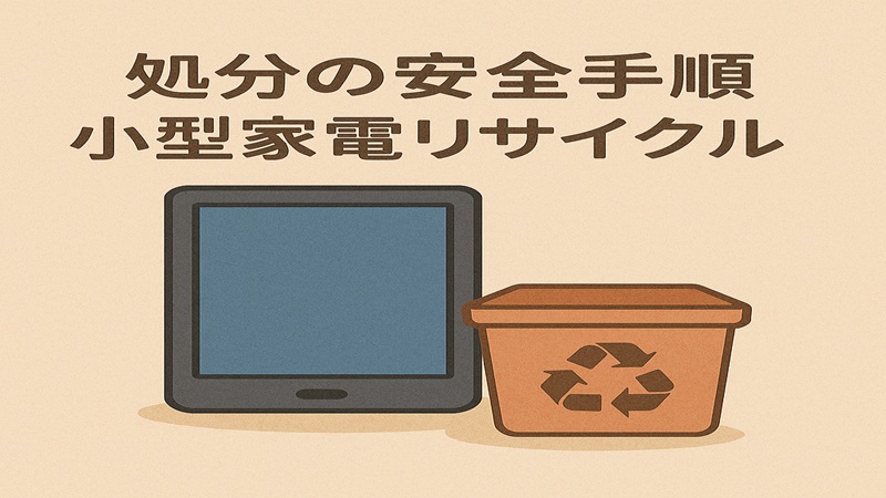 処分の安全手順と小型家電リサイクル