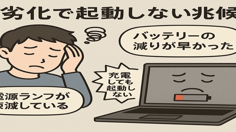 劣化で起動しない兆候