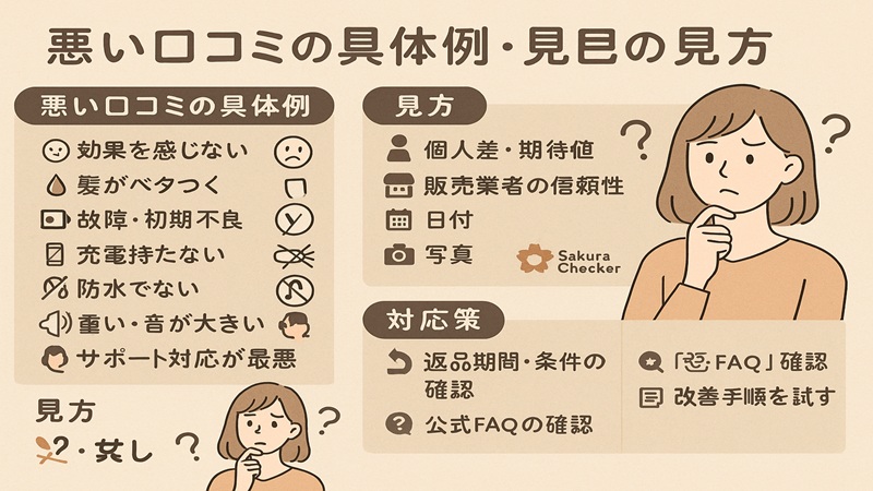 口コミが悪い具体例と見方