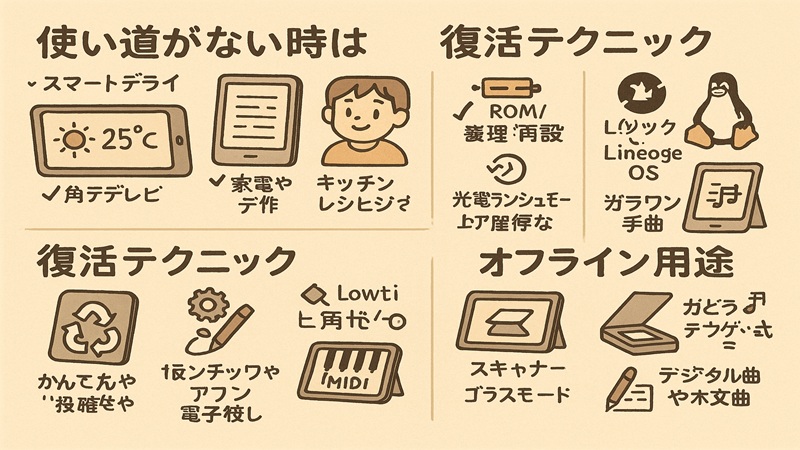 古いタブレットに使い道がない時に試す活用法と復活テクニック