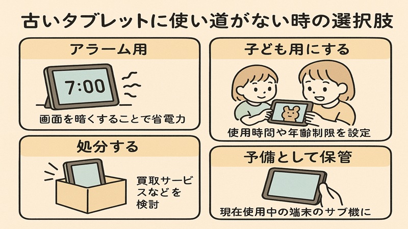 古いタブレットの使い道がない時の選択肢