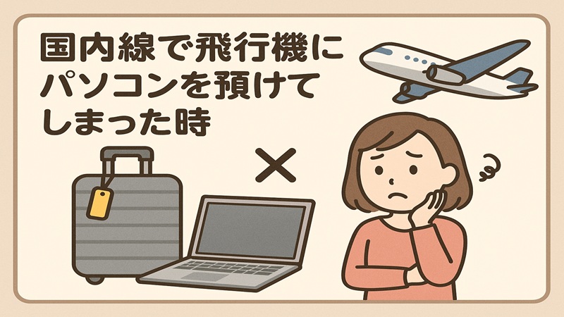 国内線で飛行機にパソコンを預けてしまった時