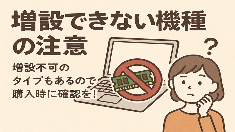 増設できない機種の注意