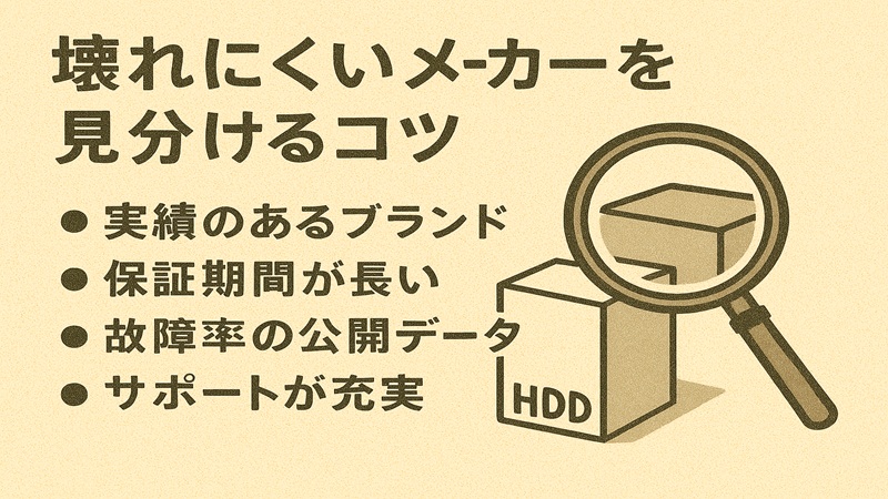 壊れにくいメーカーを見分ける