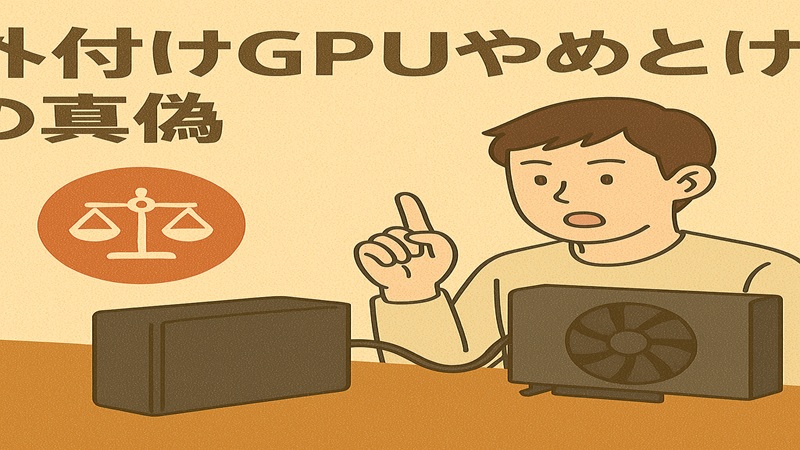 外付けGPUやめとけの真偽